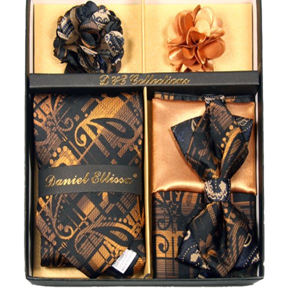 Daniel Ellissa Black Copper Bow & Neck Tie 6 Set